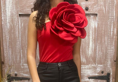 BODY SUIT ROJO FLOR