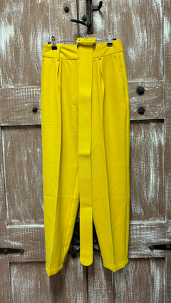 FINO PANTALON DE VESTIR AMARILLO MOSTAZA